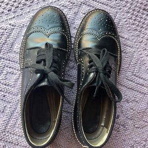 Marni women’s black lace-up loafers